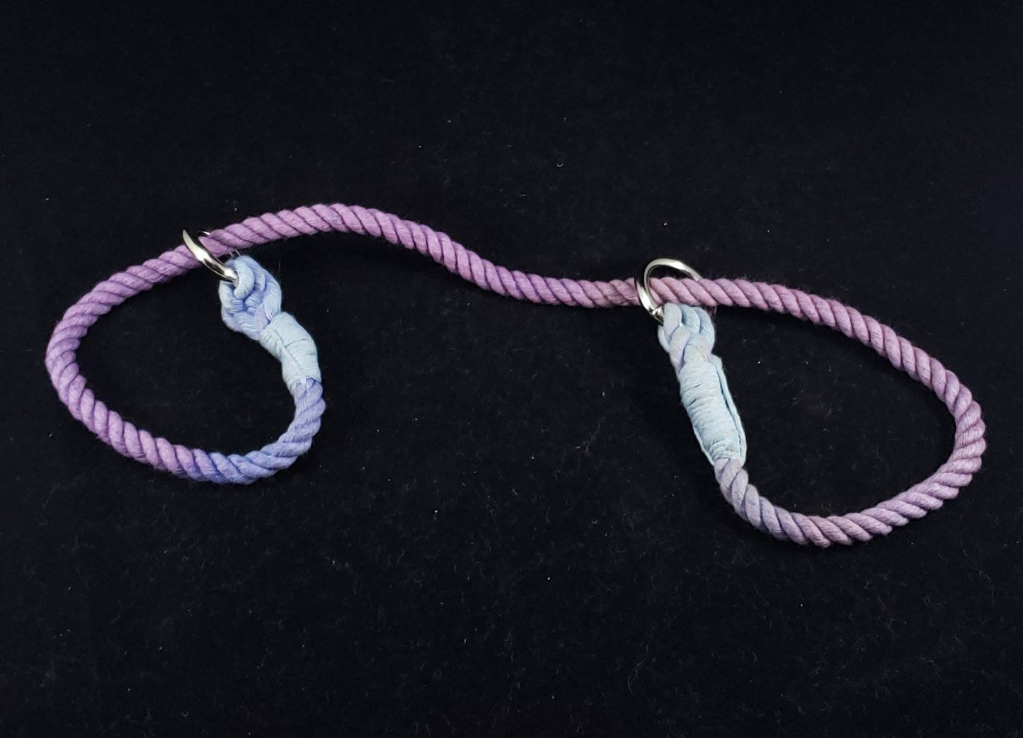 Purple and Blue (Large) BDSM Restraint Rope Cuffs, Bondage Cuffs
