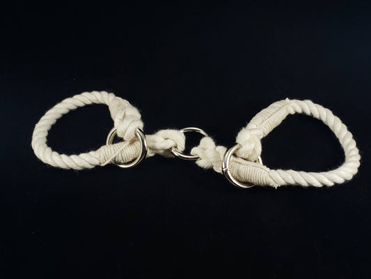 Custom Center O-Ring Restraint Rope Cuffs, Bondage Cuffs