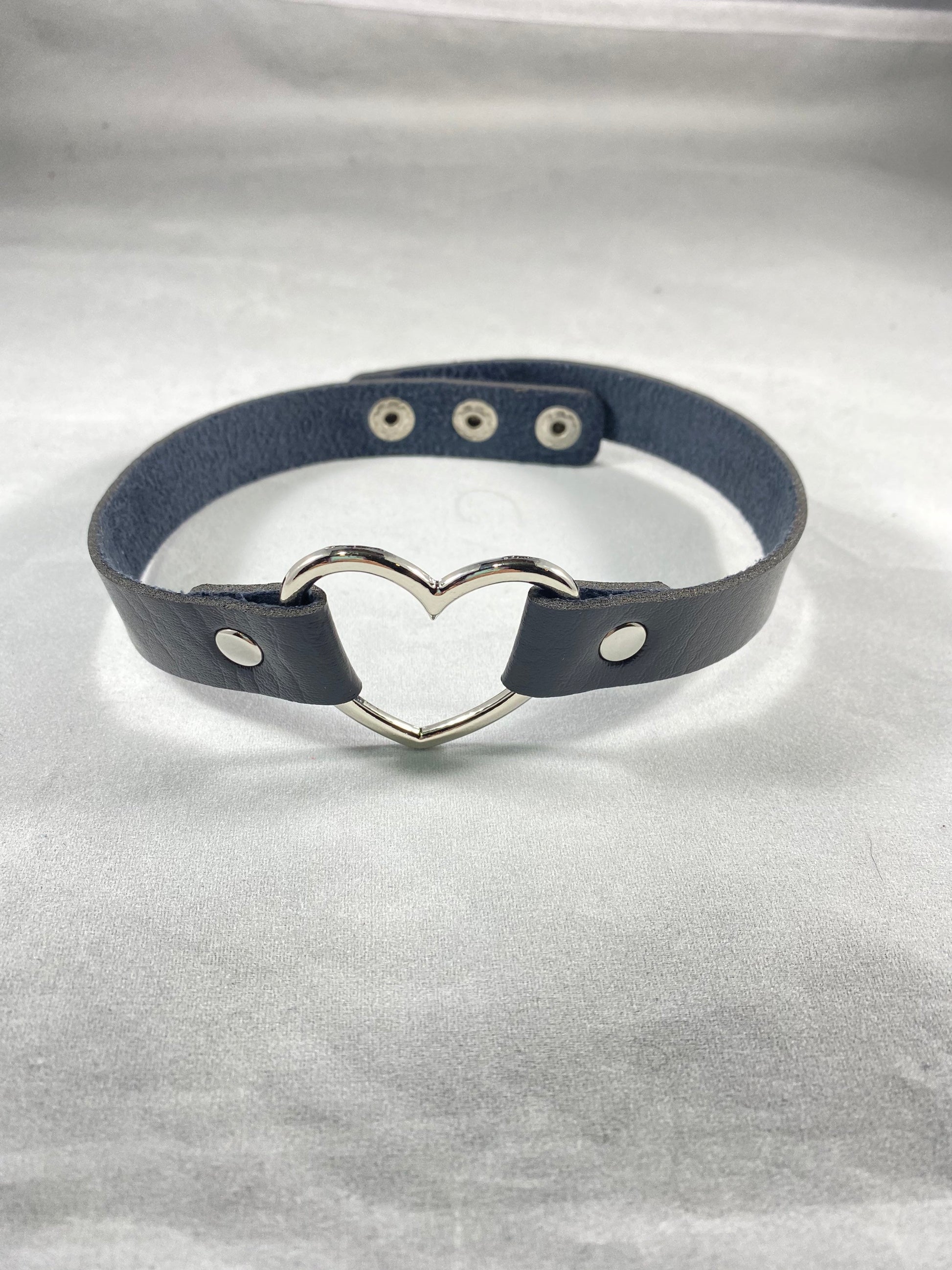 Pet Choker, Adjustable Faux Leather Heart Collar | Vixen's Hidden Desires
