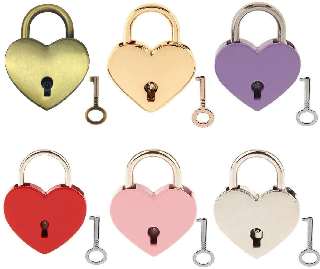 Heart Pad Lock, Aluminum Heart Lock, Collar Closure Lock | Vixen's Hidden Desires