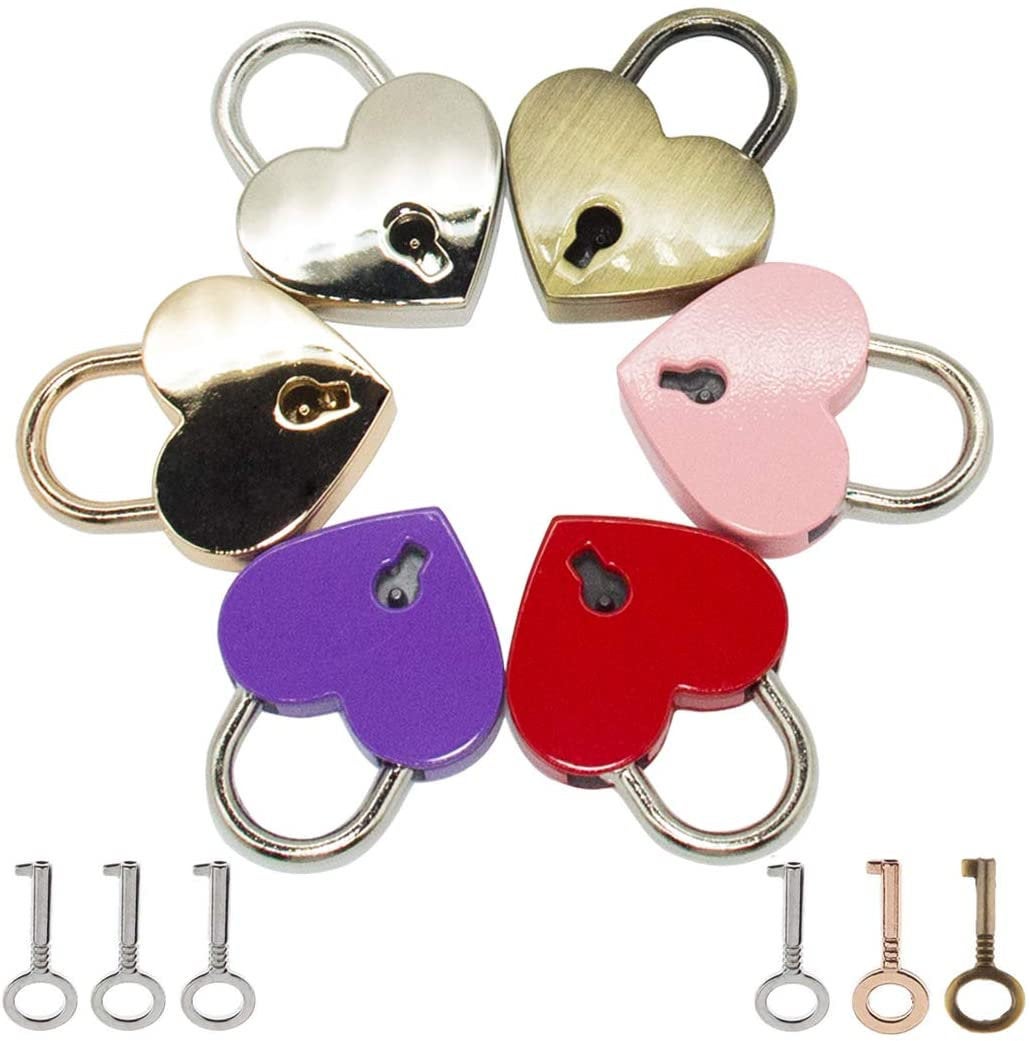 Heart Pad Lock, Aluminum Heart Lock, Collar Closure Lock | Vixen's Hidden Desires