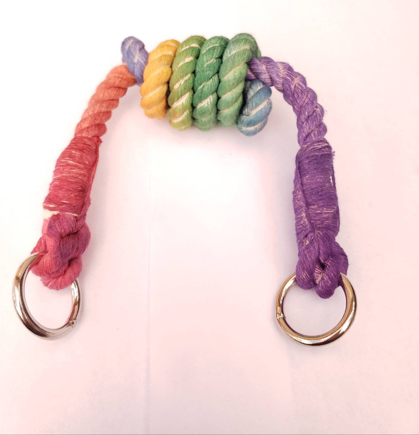 Rainbow Large Rope Bit Gag, 100% Cotton Rope BDSM Gag | Vixen's Hidden Desires