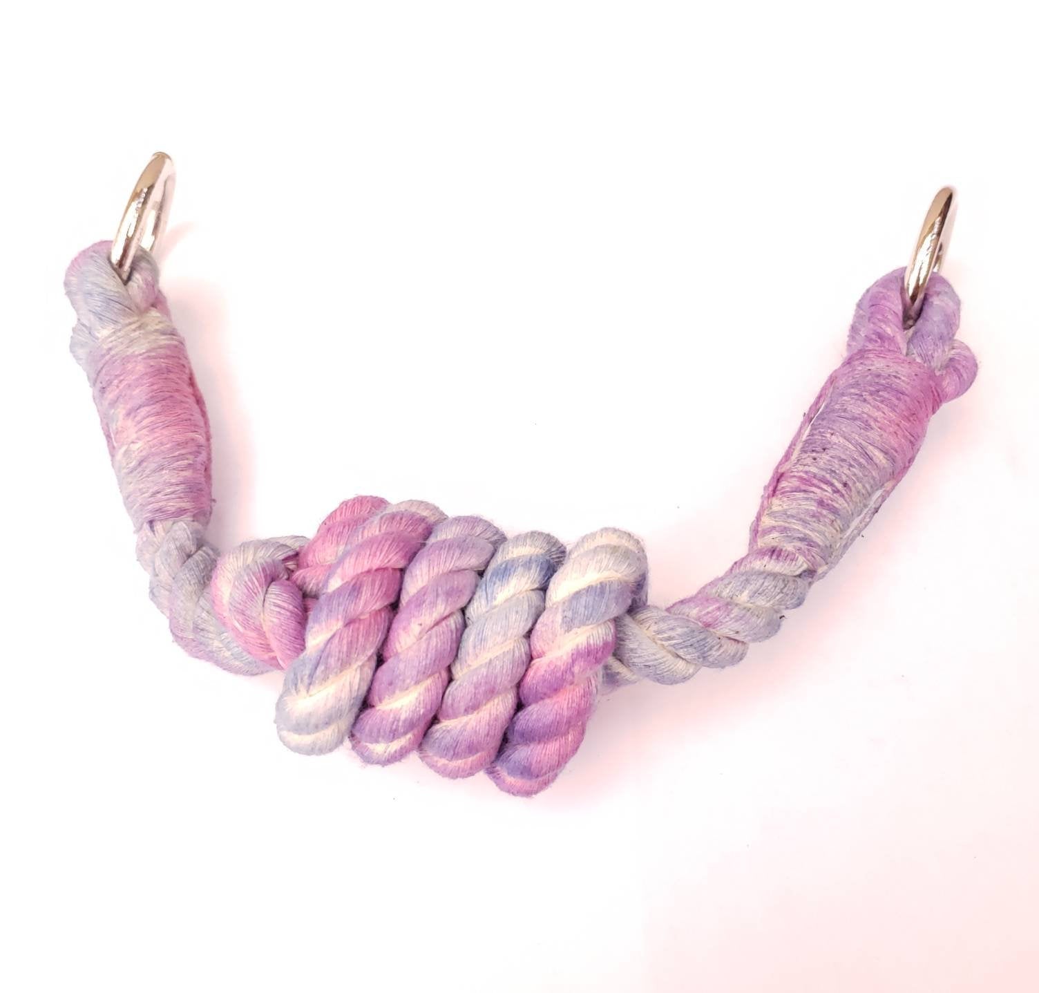 Cotton Candy Large Rope Bit Gag, 100% Cotton Rope BDSM Gag | Vixen's Hidden Desires