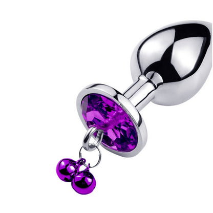 Butt Plug with Bells, Detachable Tail Plug, BDSM Plug, Stainless Steel | Vixen's Hidden Desires