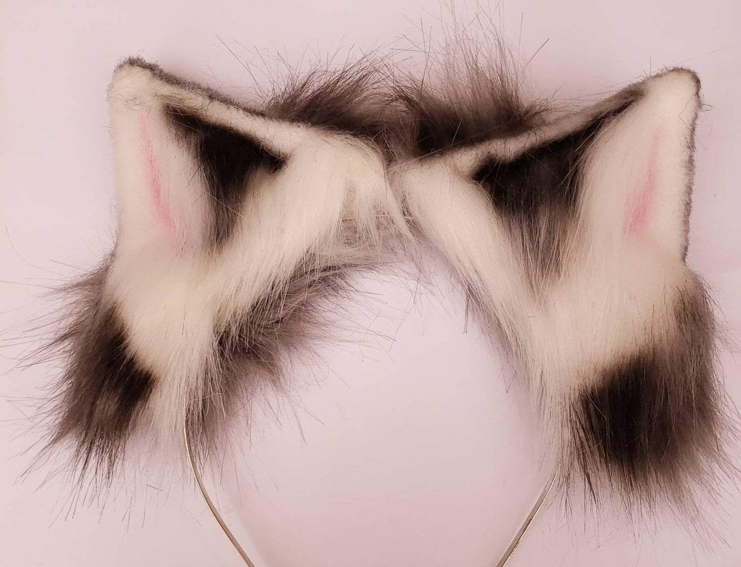 Realistic Animal Ears, Black Cosplay, Pet Play Bendable Ears, Faux Fur Animal Ears | Vixen's Hidden Desires