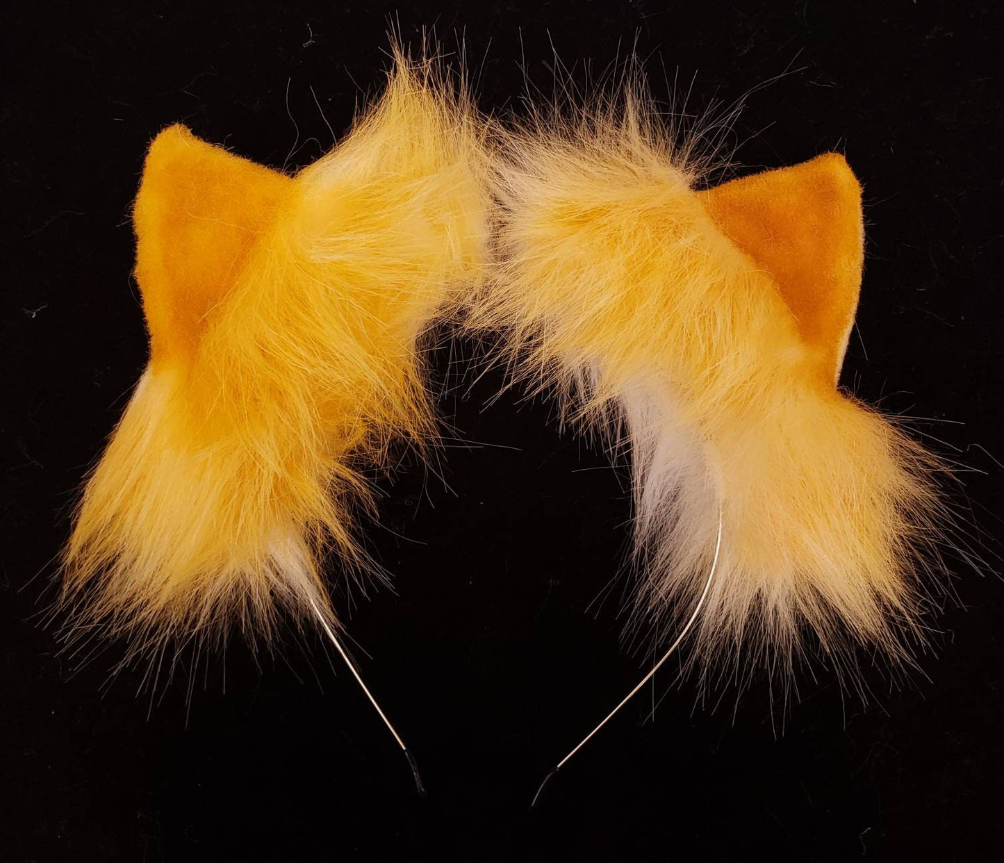 Realistic Animal Ears, Yellow Cosplay, Pet Play Bendable Ears, Faux Fur Animal Ears