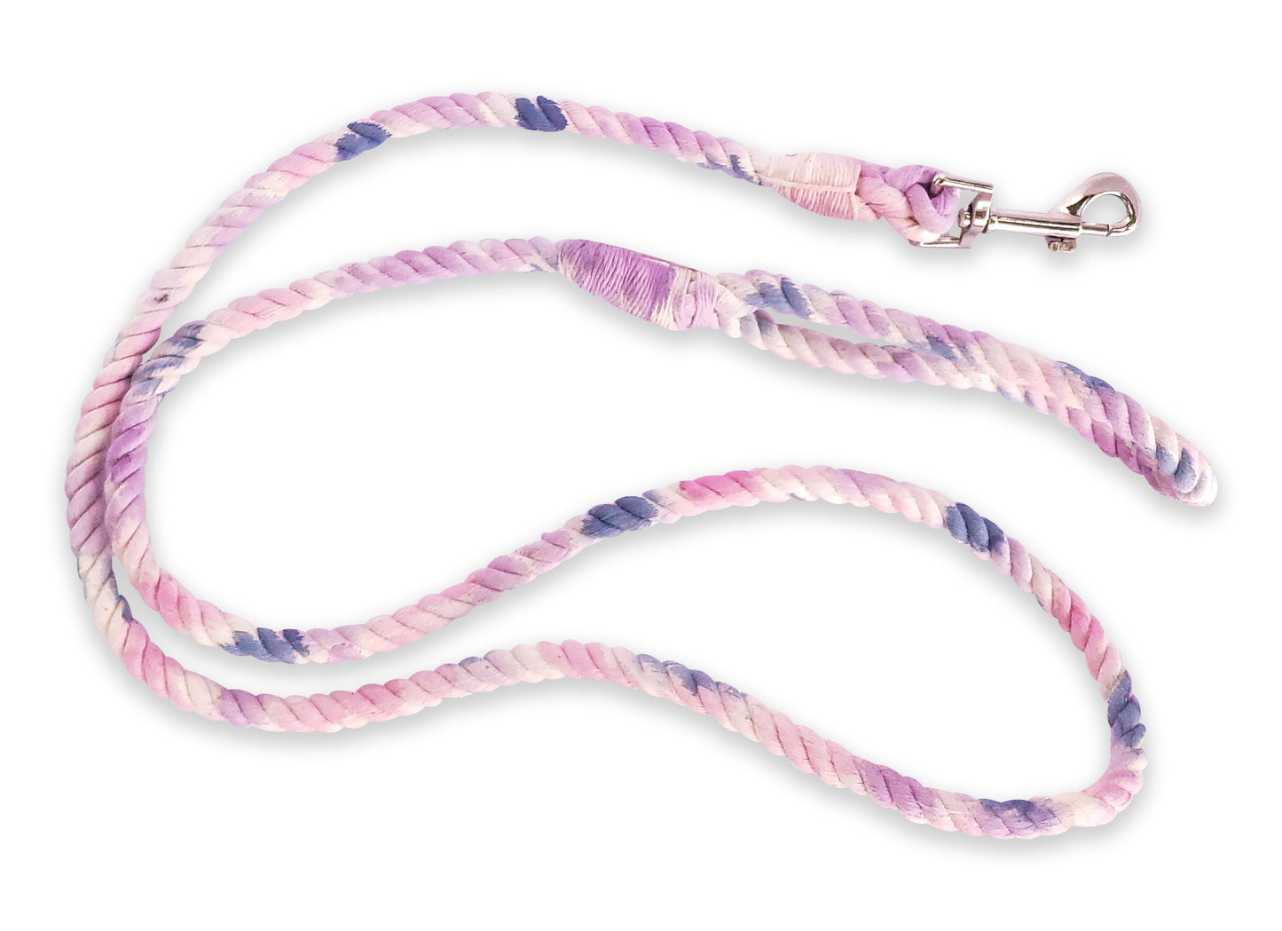 Extra Long 100% Cotton Rope Leash, Splatter Dyed Pet Play Leash