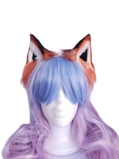 Pet Play Animal Ears, Red Fox Cosplay, Bendable Ears, Faux Fur Animal Ears | Vixen's Hidden Desires