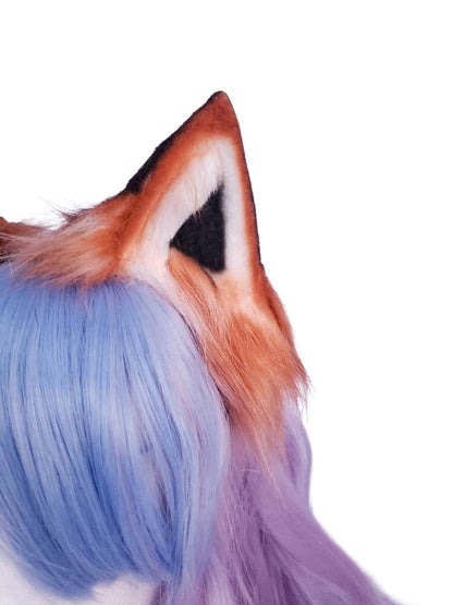 Pet Play Animal Ears, Red Fox Cosplay, Bendable Ears, Faux Fur Animal Ears | Vixen's Hidden Desires