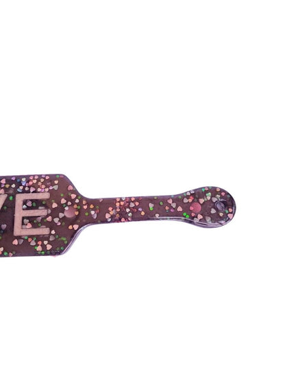 Rose Love Resin Spanking Paddle, BDSM Epoxy Resin Paddle