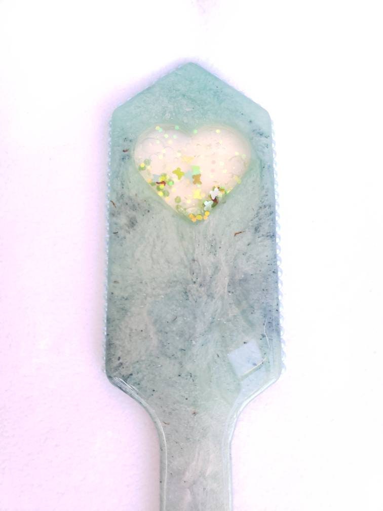 Heart Shaker Resin Spanking Paddle, BDSM Epoxy Resin Paddle | Vixen's Hidden Desires