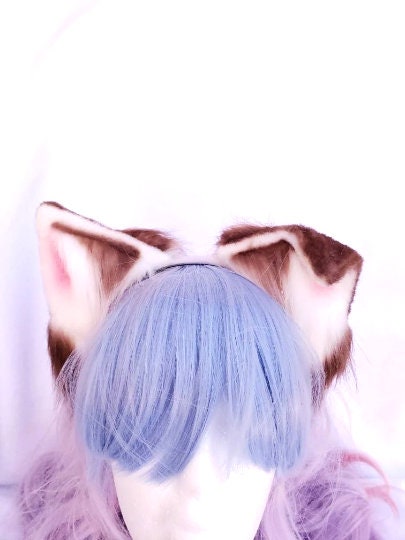 Puppy Ears, Brown Cosplay, Pet Play Bendable Ears, Faux Fur Animal Ears
