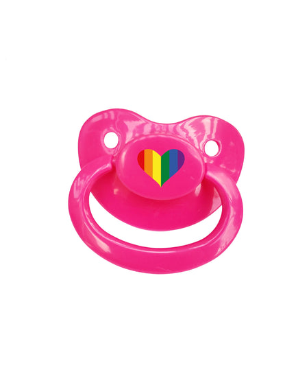 Rainbow Heart Adult Pacifier