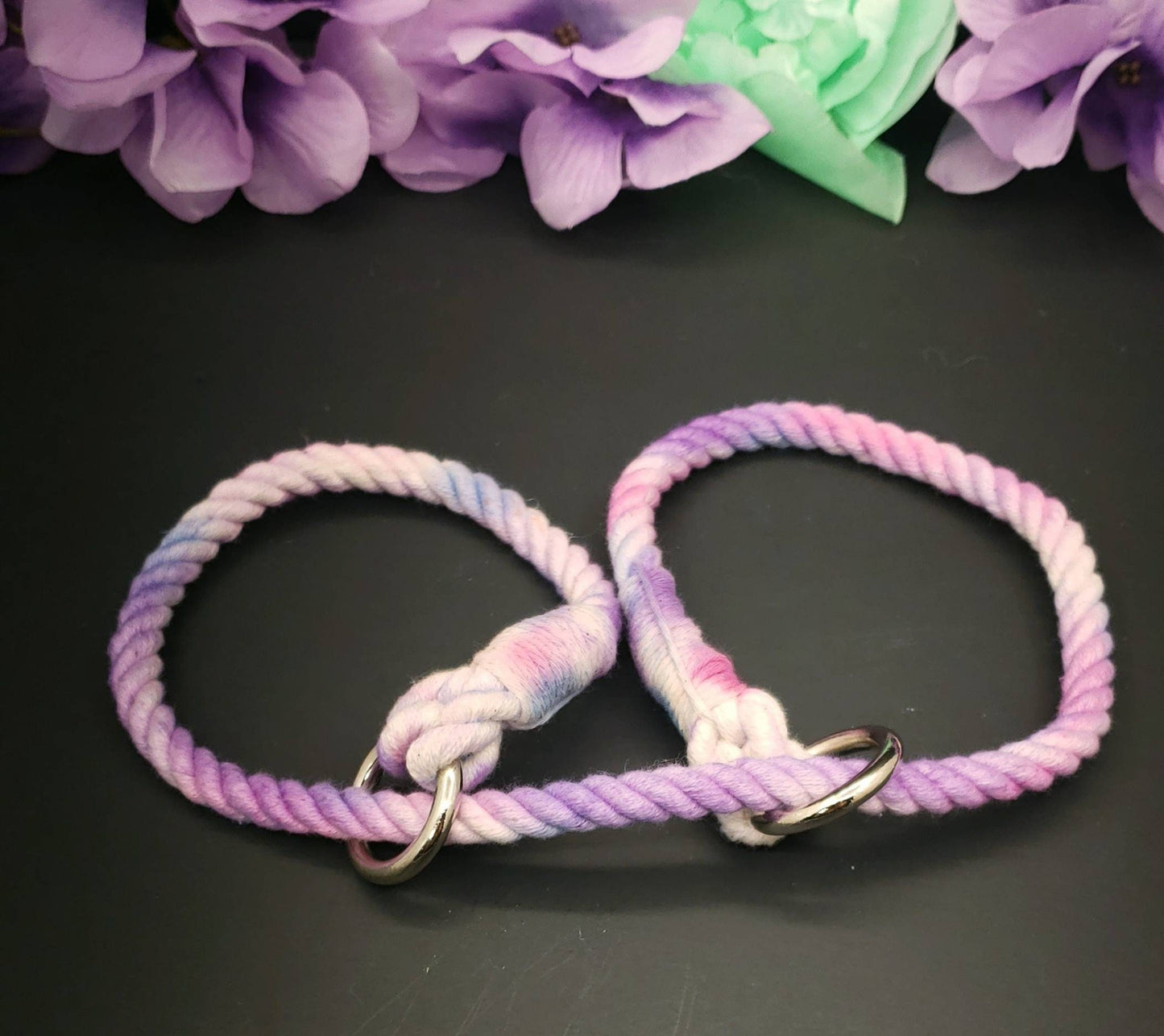 Tie-Dye (Large) BDSM Restraint Rope Cuffs, Bondage Cuffs