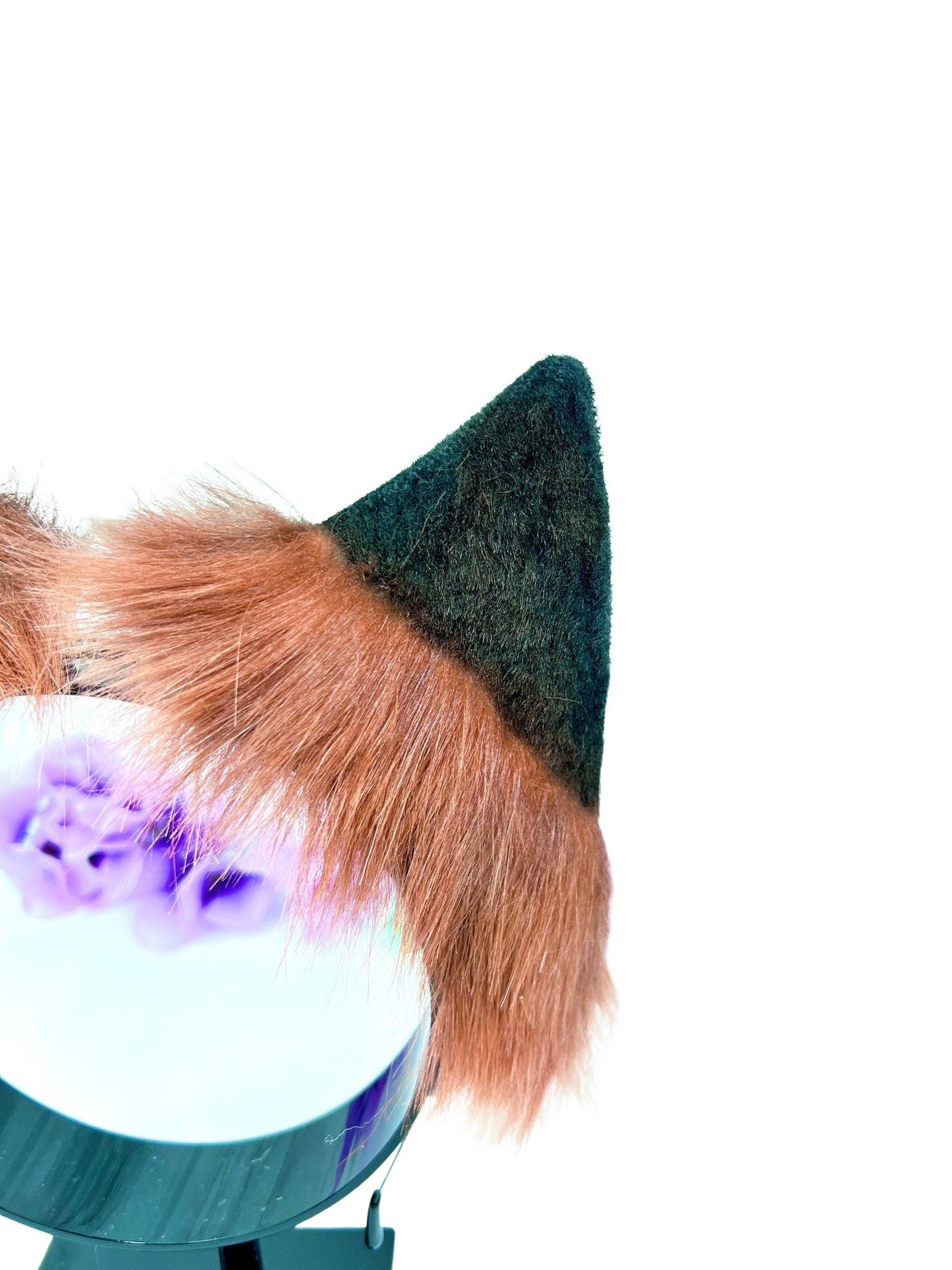Pet Play Animal Ears, Red Panda Cosplay,  Bendable Ears, Faux Fur Animal Ears