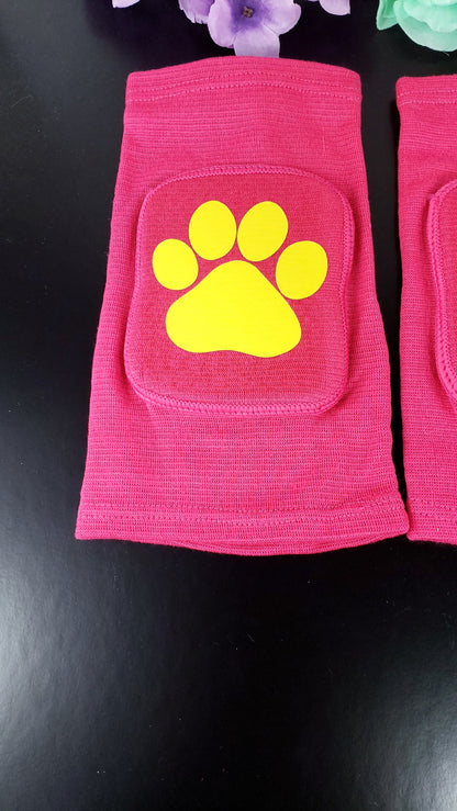 Hot Pink Paw Knee pads