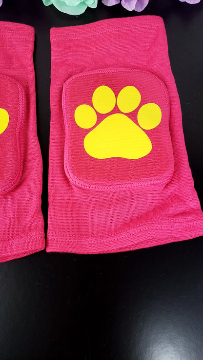 Hot Pink Paw Knee pads