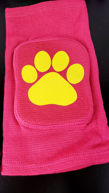 Hot Pink Paw Knee pads