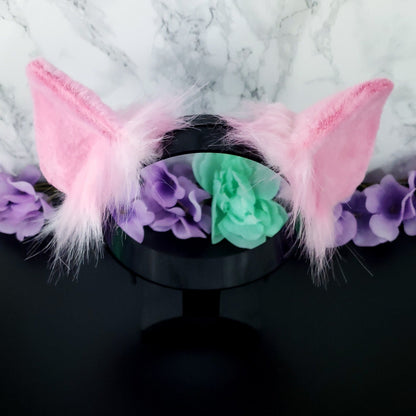 Pink Pig Ears Headband