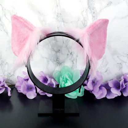 Pink Pig Ears Headband