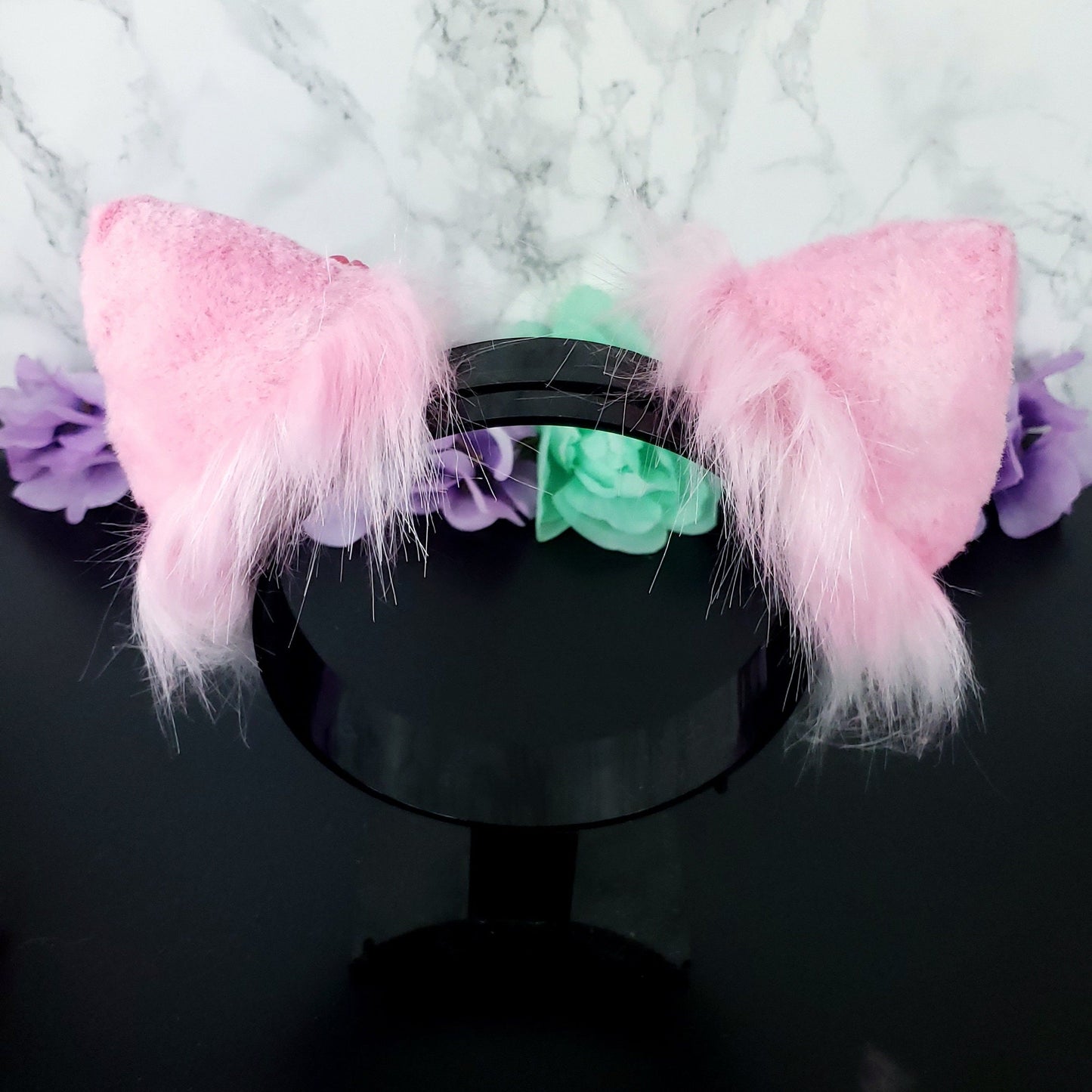 Rose Pink Deco Pig Ears Headband