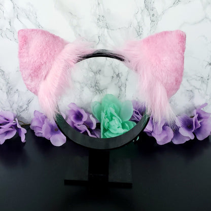 Pink Pig Ears Headband