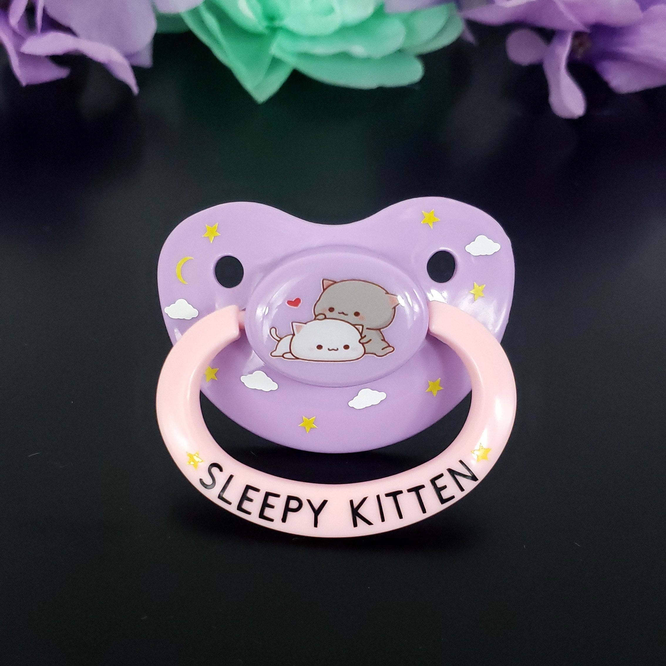 Sleepy Kitten ABDL Adult Pacifier - Cute and Comfortable Pacifier Design