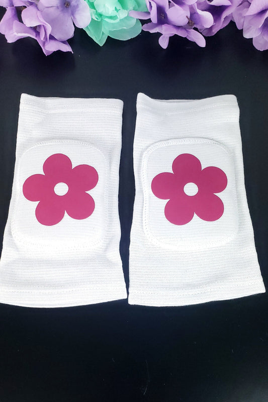 White Flower Knee pads
