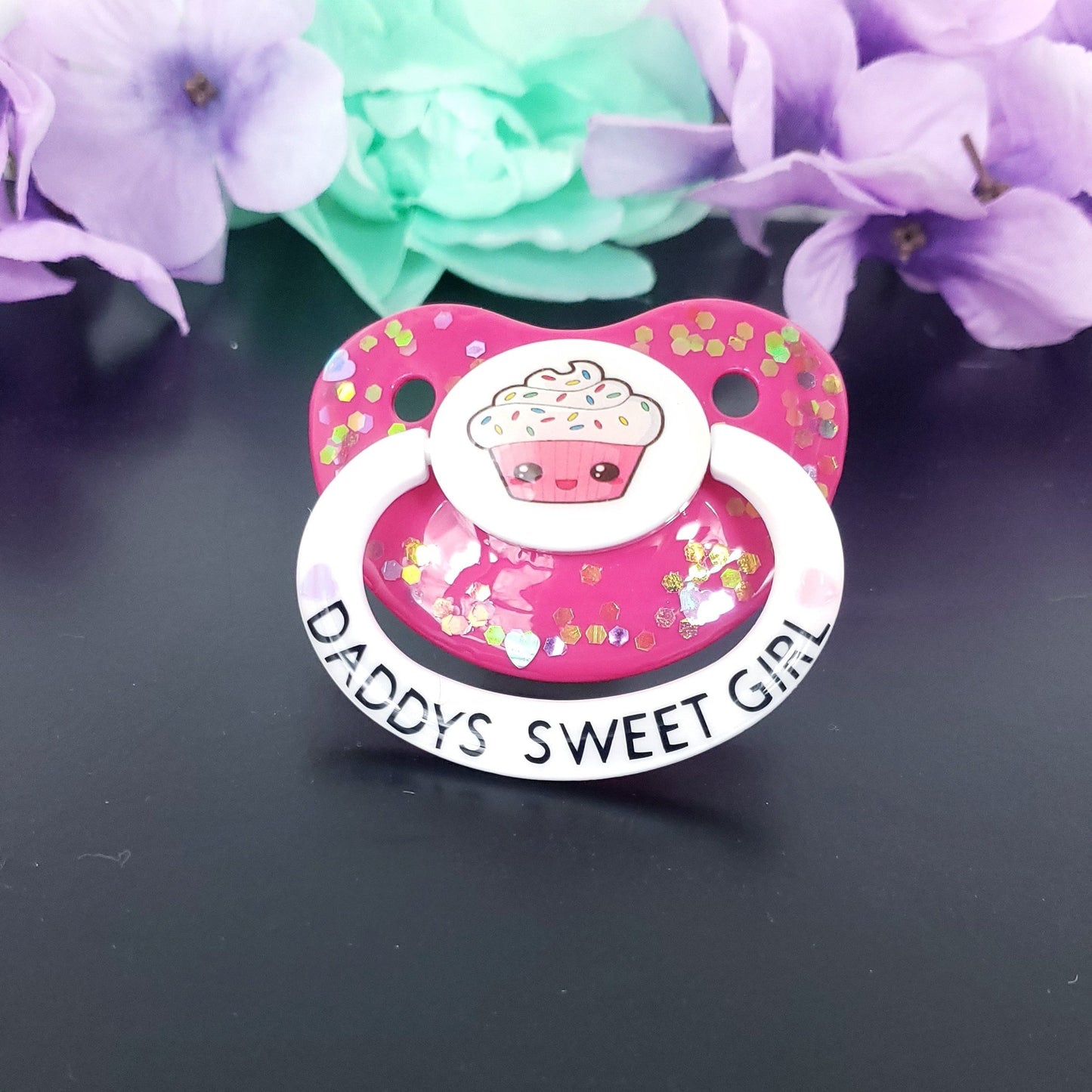 Daddy's Sweet Girl Cupcake Adult Pacifier