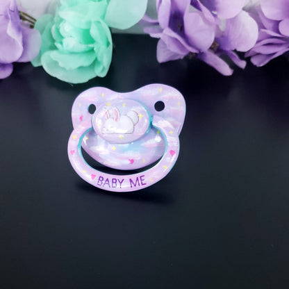 Hand painted Adult Pacifier - Baby Me