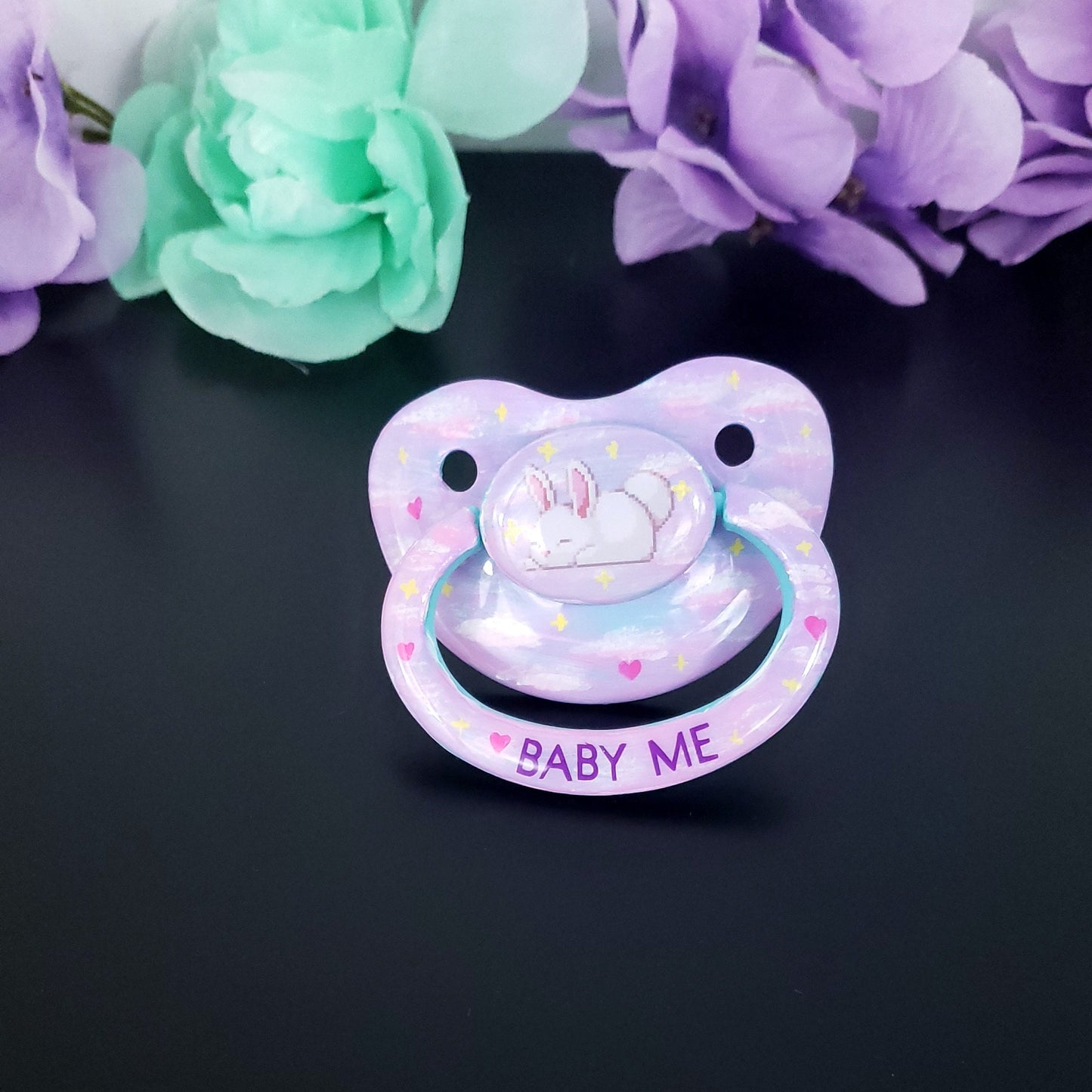 Hand painted Adult Pacifier - Baby Me
