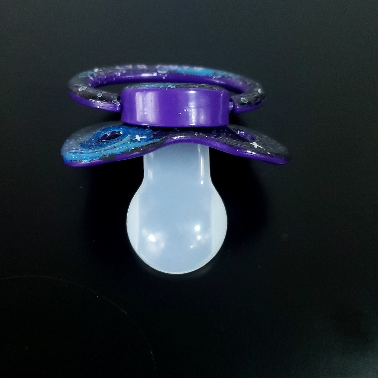Hand Painted Adult Pacifier - Galaxy Bat