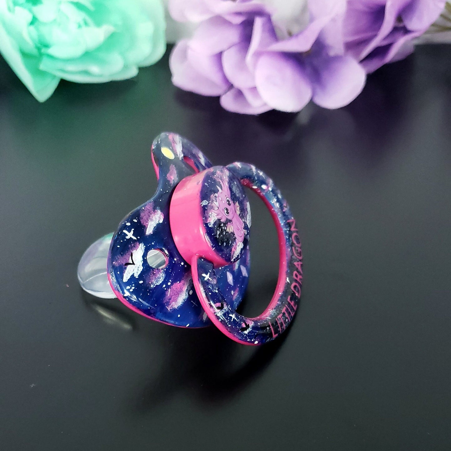 Hand Painted Adult Pacifier - Celestial Dragon