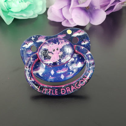 Hand Painted Adult Pacifier - Celestial Dragon