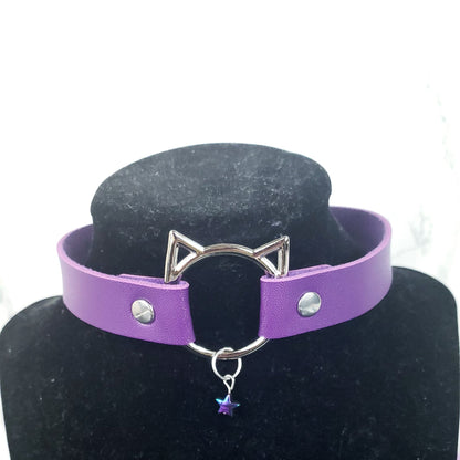 Purple Cat Choker Collar