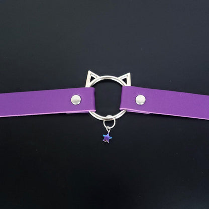 Purple Cat Choker Collar