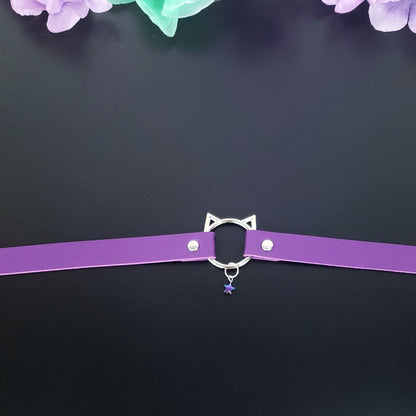 Purple Cat Choker Collar