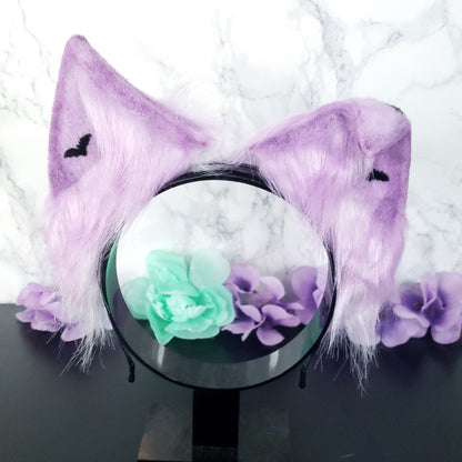 Purple Bat Pet Play Animal Ears