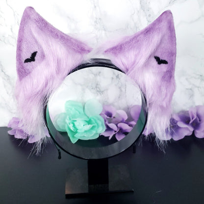 Purple Bat Pet Play Animal Ears