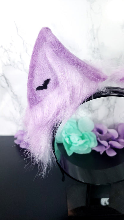 Purple Bat Pet Play Animal Ears