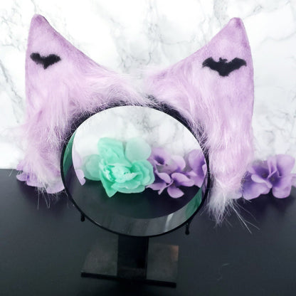 Purple Bat Pet Play Animal Ears