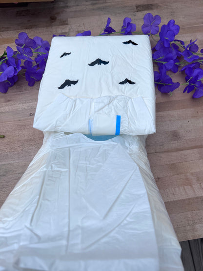 ABDL Adult Diaper Tape Set of 4 - Baby Bat ABDL Diaper Design