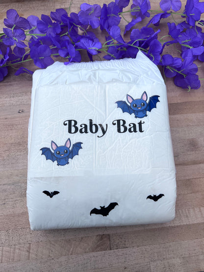 ABDL Adult Diaper Tape Set of 4 - Baby Bat ABDL Diaper Design