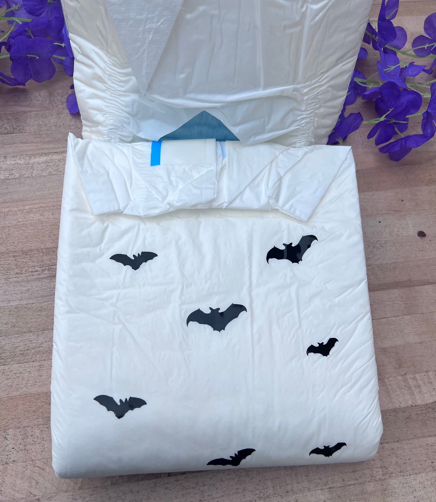 ABDL Adult Diaper Tape Set of 4 - Baby Bat ABDL Diaper Design