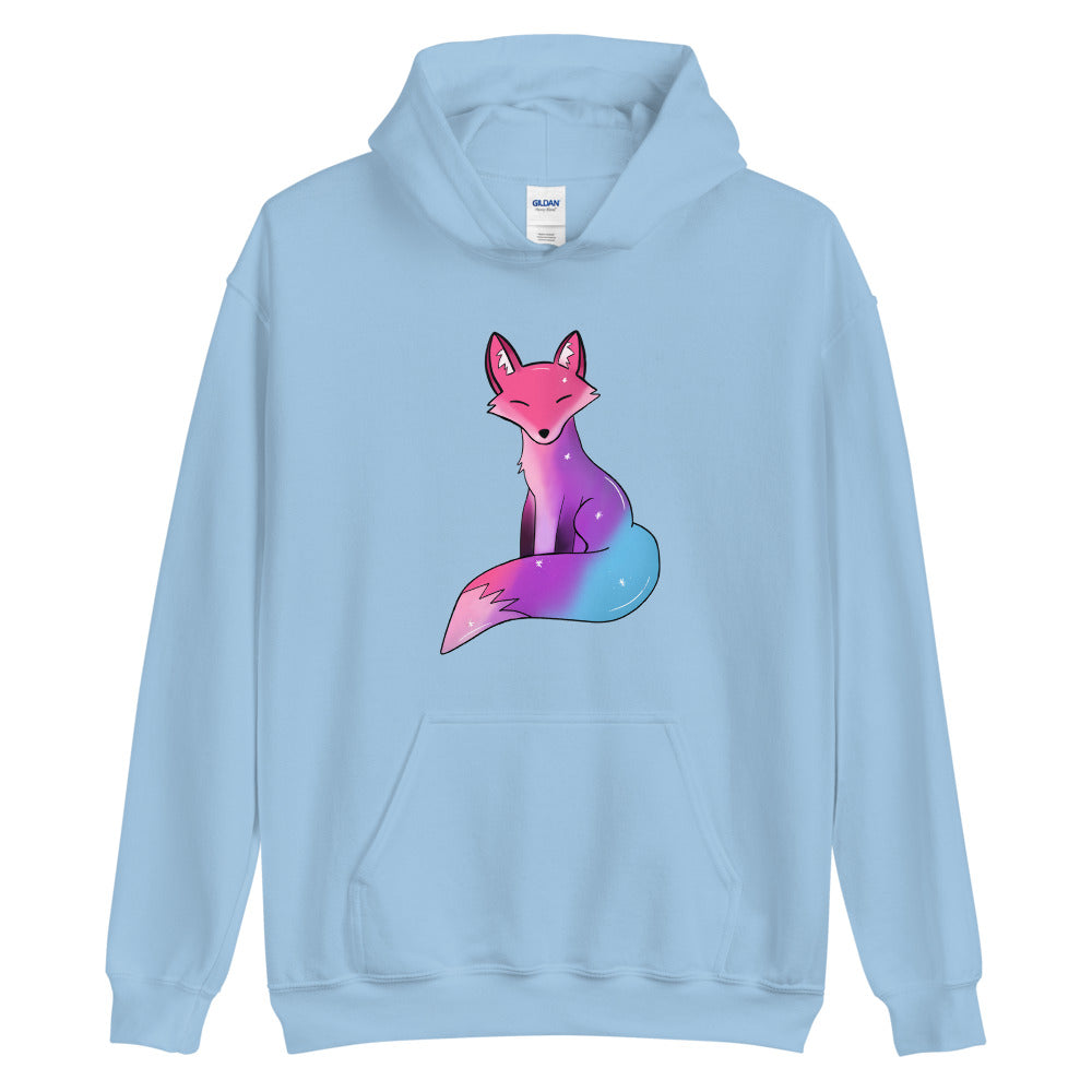 Bisexual Pride Fox, Galaxy Fox Unisex Hoodie | Vixen's Hidden Desires