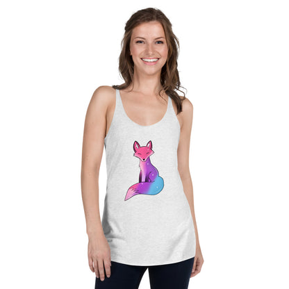 Bisexual Pride Fox, Galaxy Fox Women's Racerback Tank | Vixen's Hidden Desires