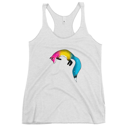 Pansexual Pride, Galaxy Fox Women's Racerback Tank | Vixen's Hidden Desires