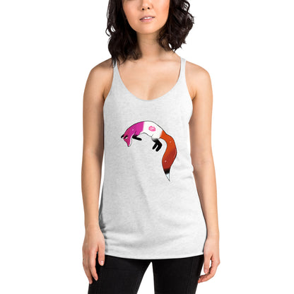 Lesbian Pride, Galaxy Fox Women's Racerback Tank | Vixen's Hidden Desires