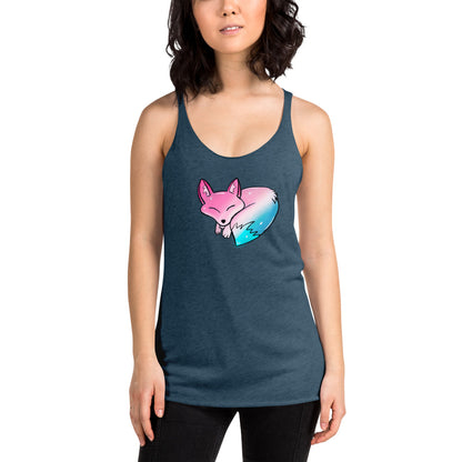 Trans Pride Fox, Galaxy Fox Women's Racerback Tank | Vixen's Hidden Desires