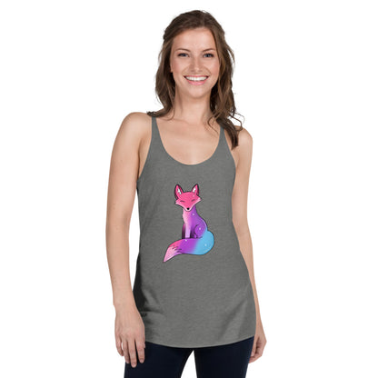 Bisexual Pride Fox, Galaxy Fox Women's Racerback Tank | Vixen's Hidden Desires